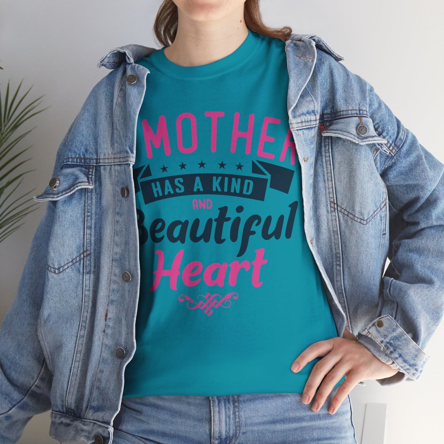 A Mother Has A Kind And Beautiful Heart - Unisex Heavy Cotton Tee