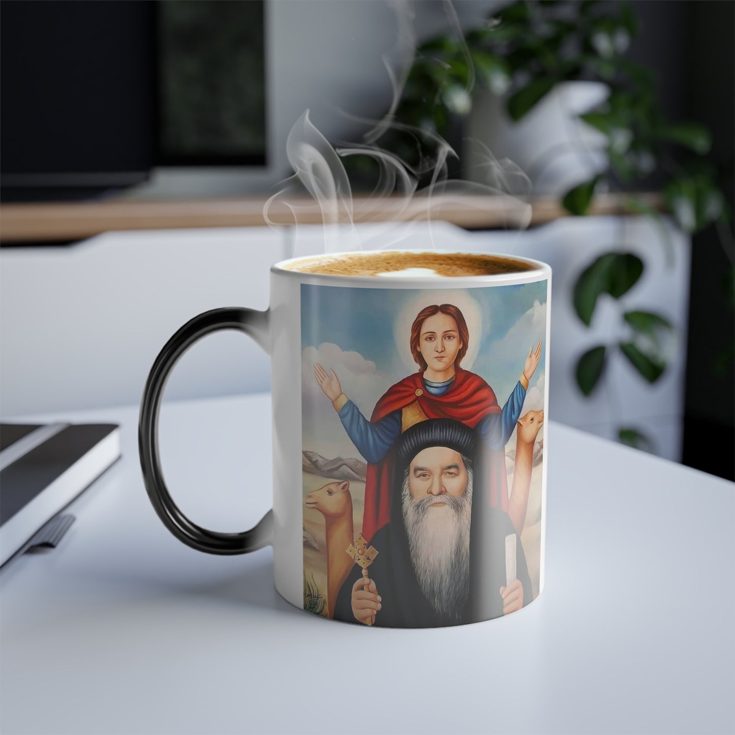 St Mina/ Pope Kyrillos Color Morphing Mug, 11oz