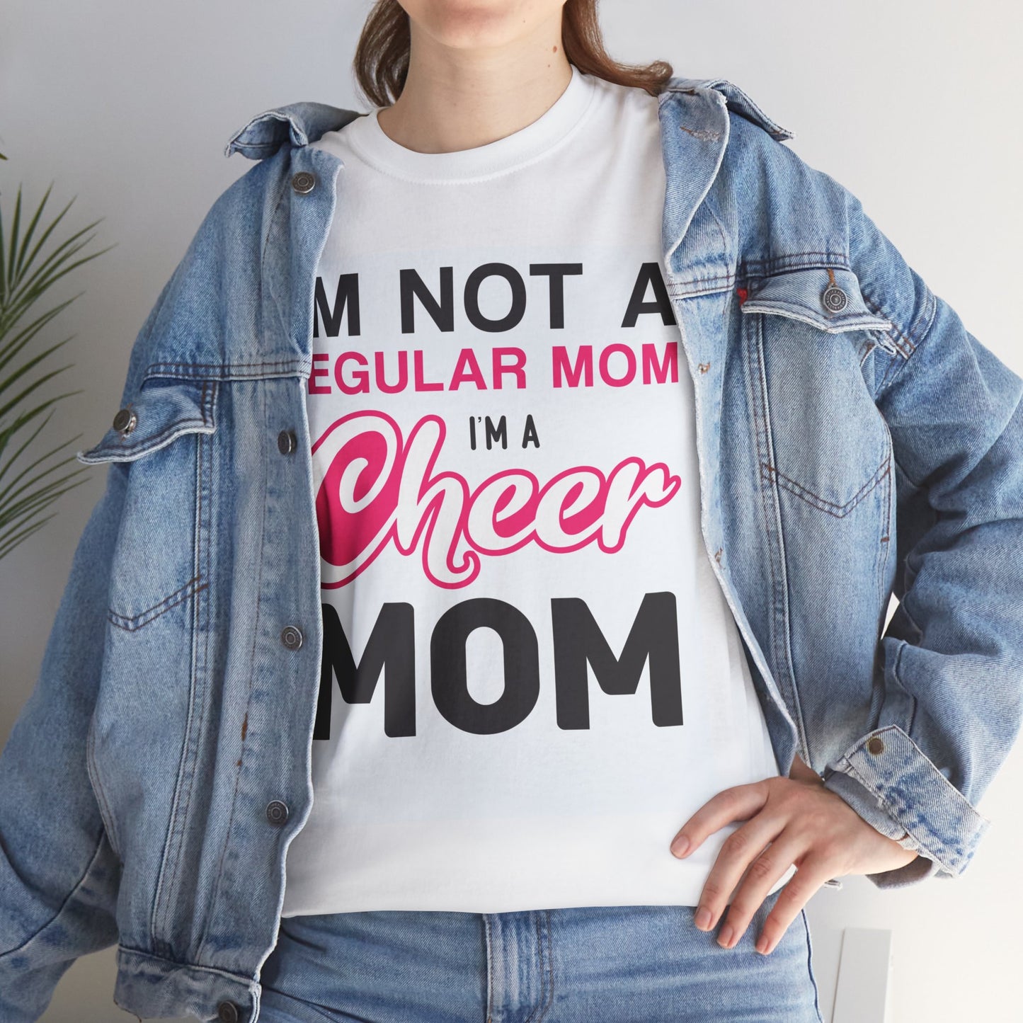 I'm Not A Regular Mom I'm A Cheer Mom - Unisex Heavy Cotton Tee