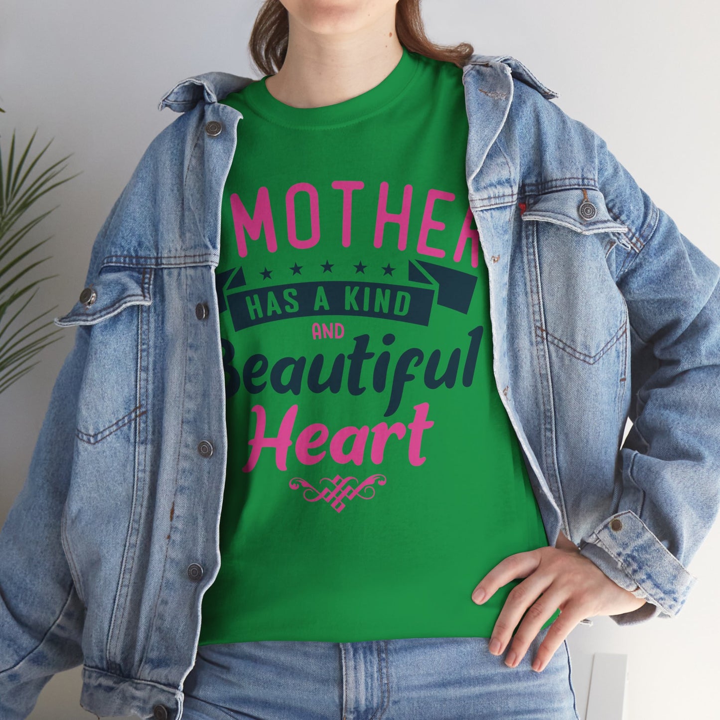 A Mother Has A Kind And Beautiful Heart - Unisex Heavy Cotton Tee