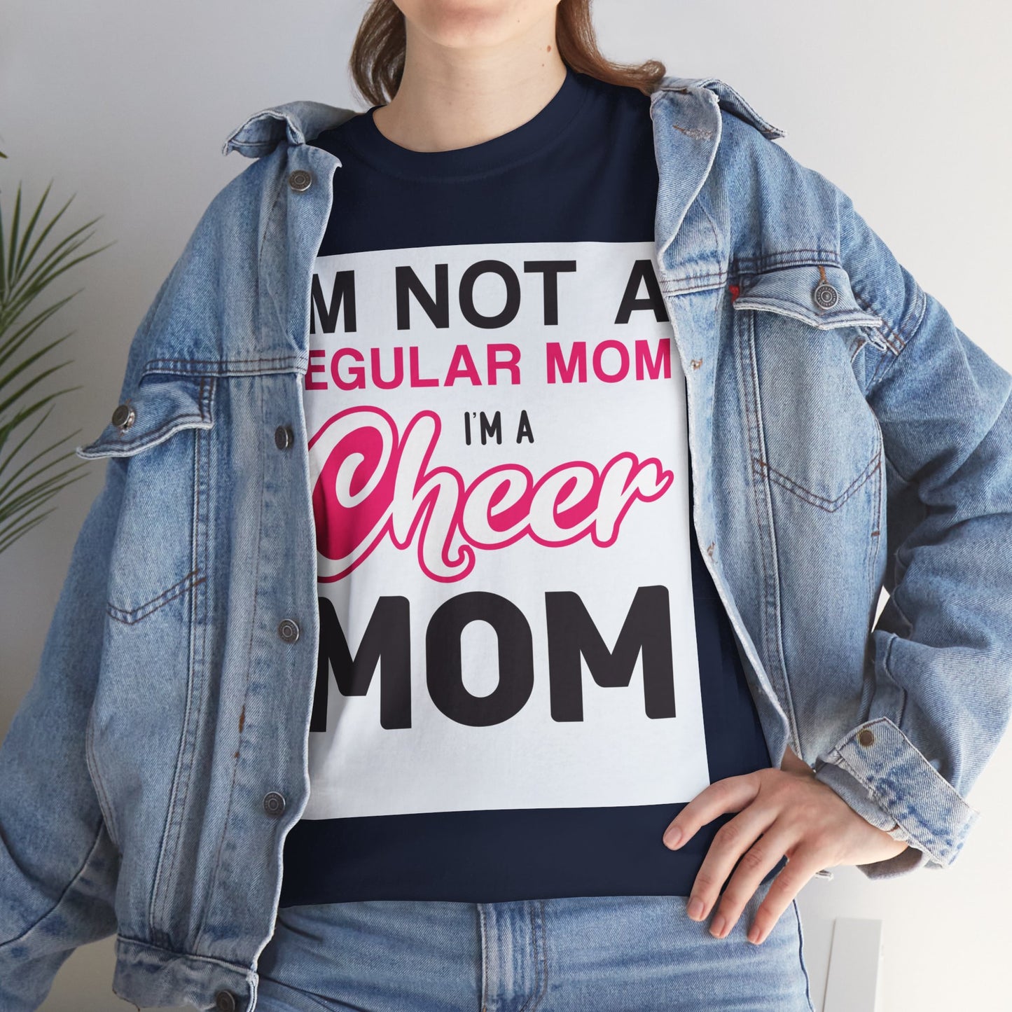 I'm Not A Regular Mom I'm A Cheer Mom - Unisex Heavy Cotton Tee