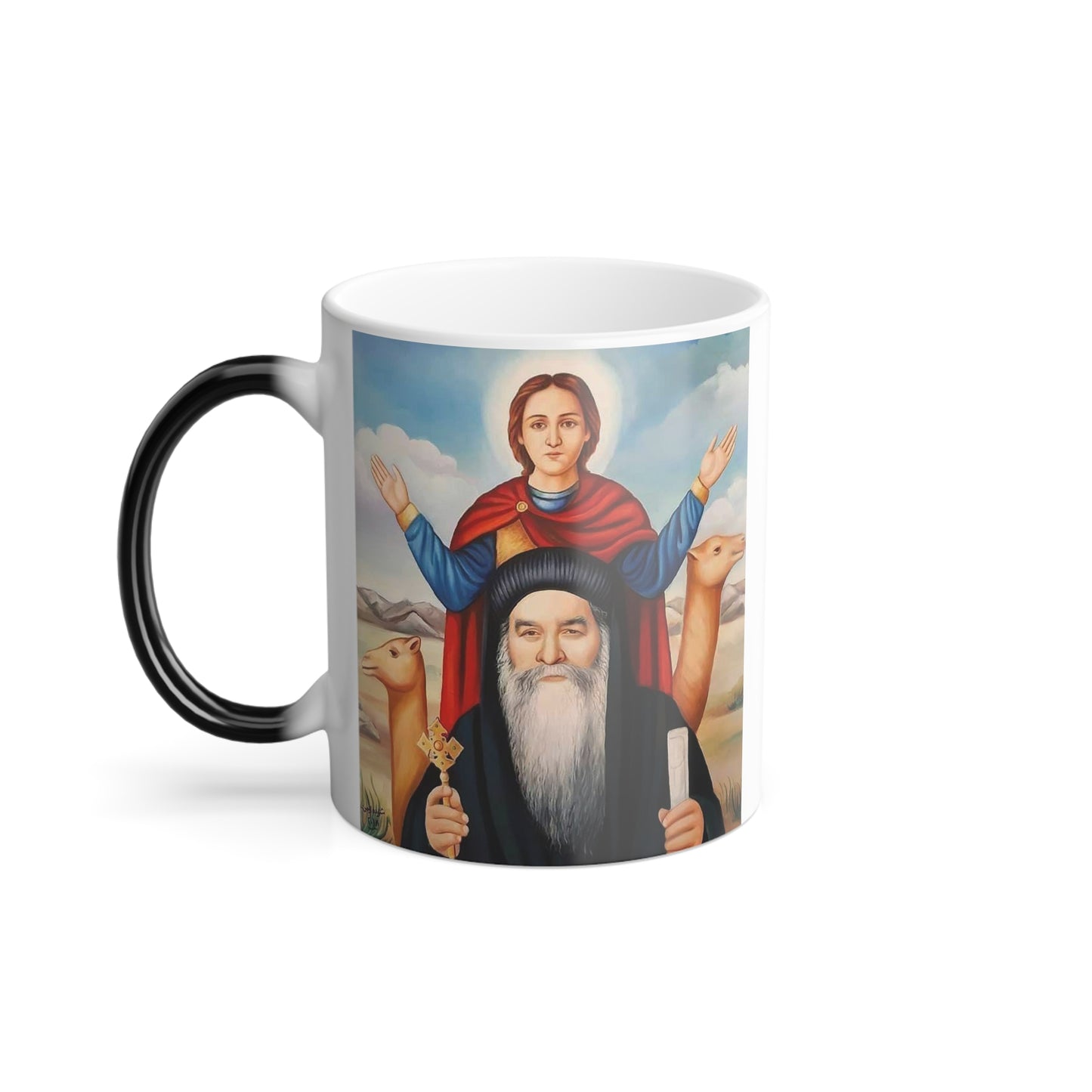 St Mina/ Pope Kyrillos Color Morphing Mug, 11oz